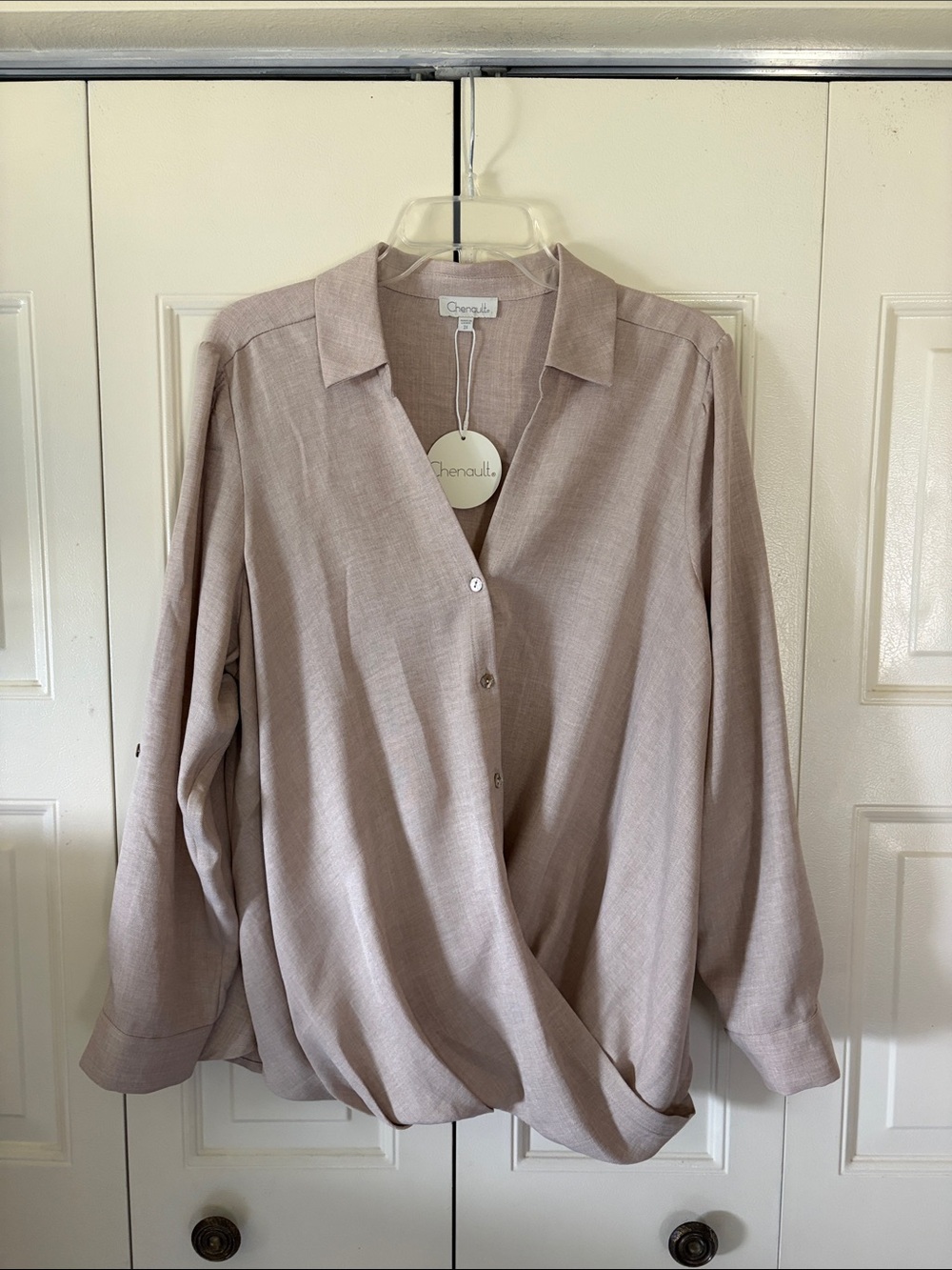 Minimalist Coastal Capsule Beachy Preppy Top NWT Crossover Chenault Size 2x